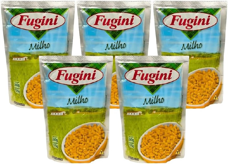 Milho em Conserva Sem Glúten Fugini Sachê 170g