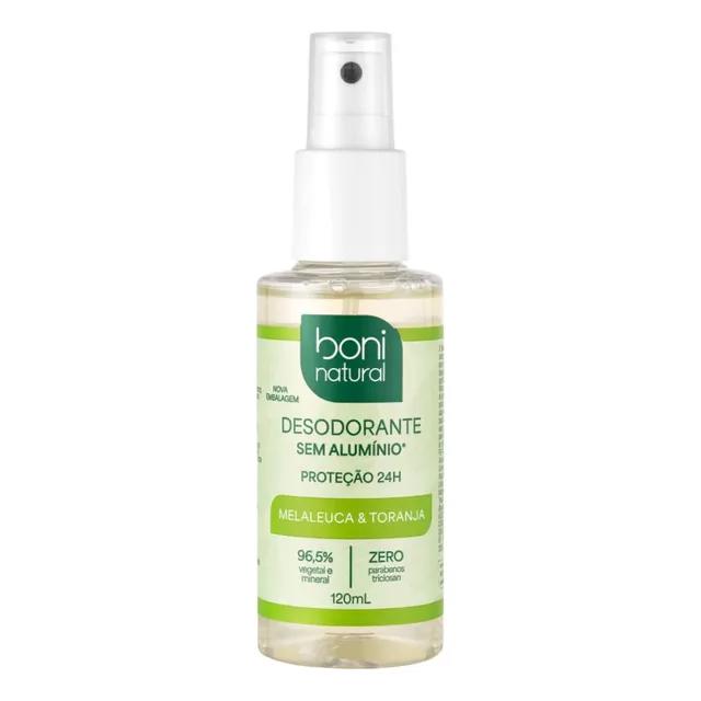 Desodorante Spray Boni Natural Melaleuca e Toranja 120ml