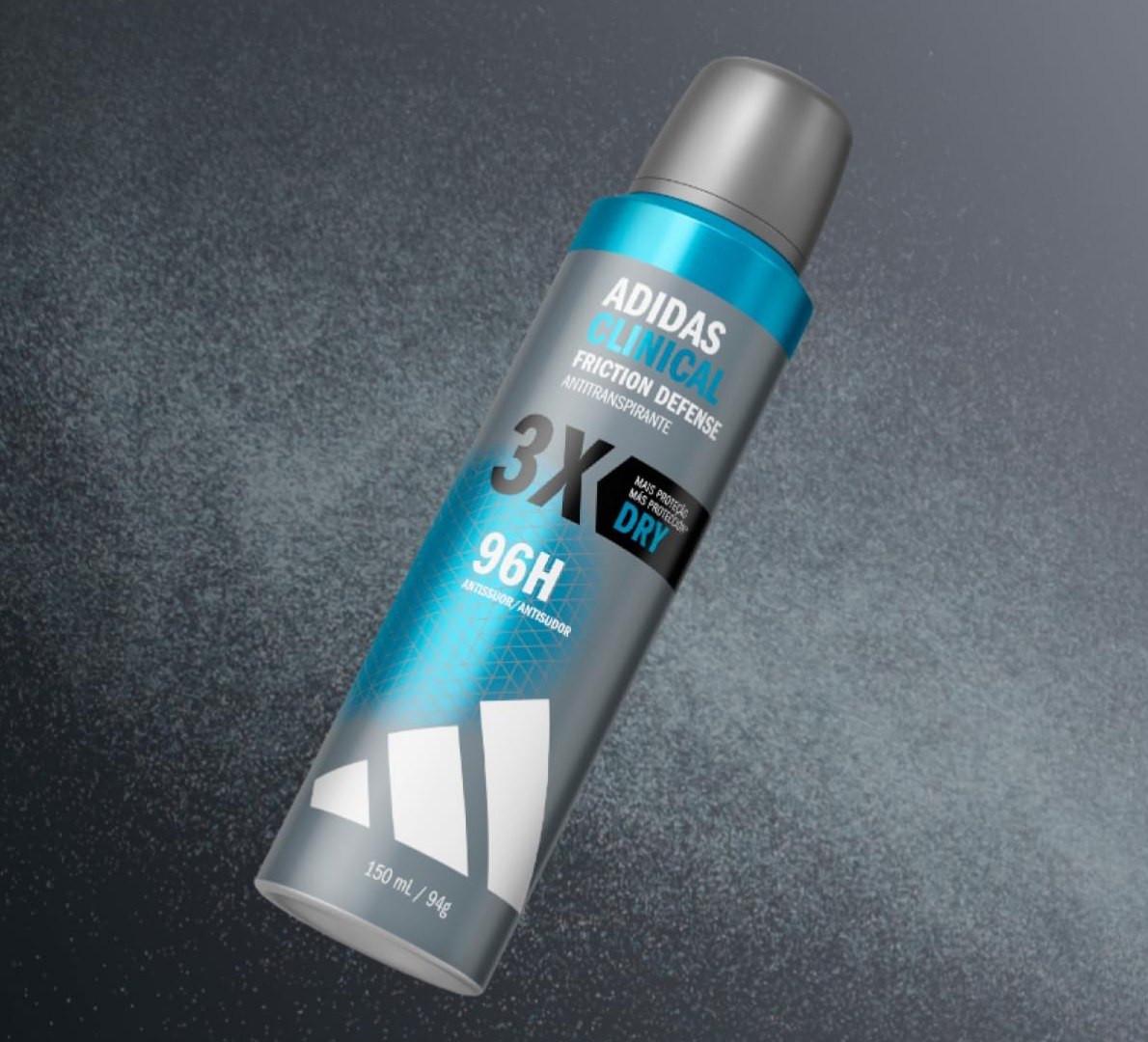 Desodorante Aerossol Adidas Clinical Friction Defense Dry Masculino 150ml