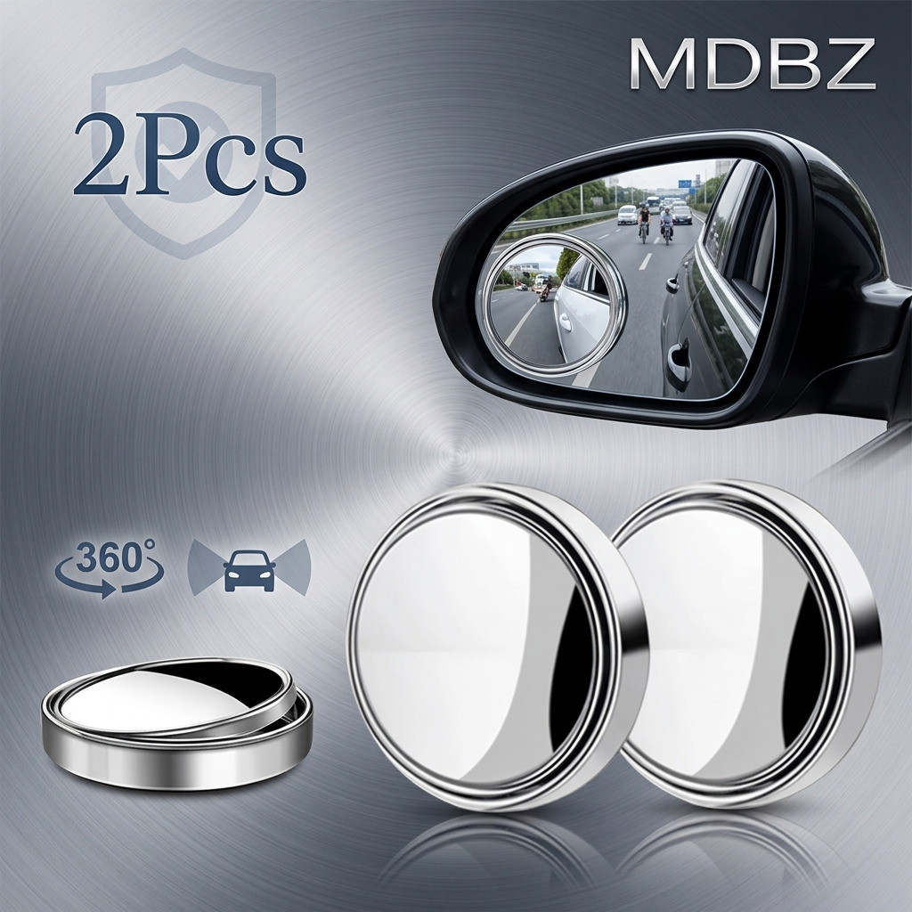 2pcs Espelhos Convexos Auxiliares para Retrovisor
