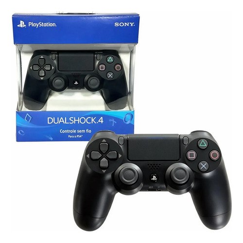 Controle PS4 Sem Fio para PC e Console Preto