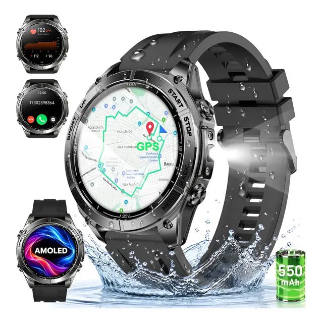 Smartwatch GPS 5ATM AMOLED com Mapas Offline