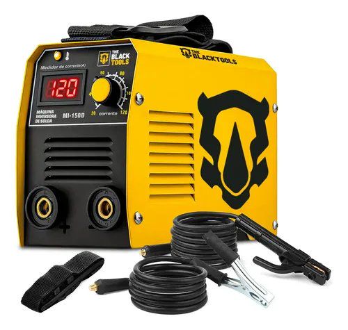 Máquina Inversora de Solda Portátil MMA Eletrodo MI150D 120A The Black Tools
