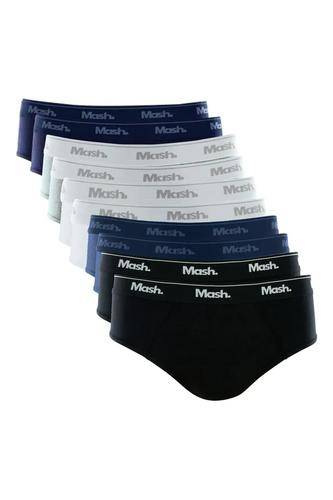 Kit 10 Cuecas Mash Masculino Slip Algodão