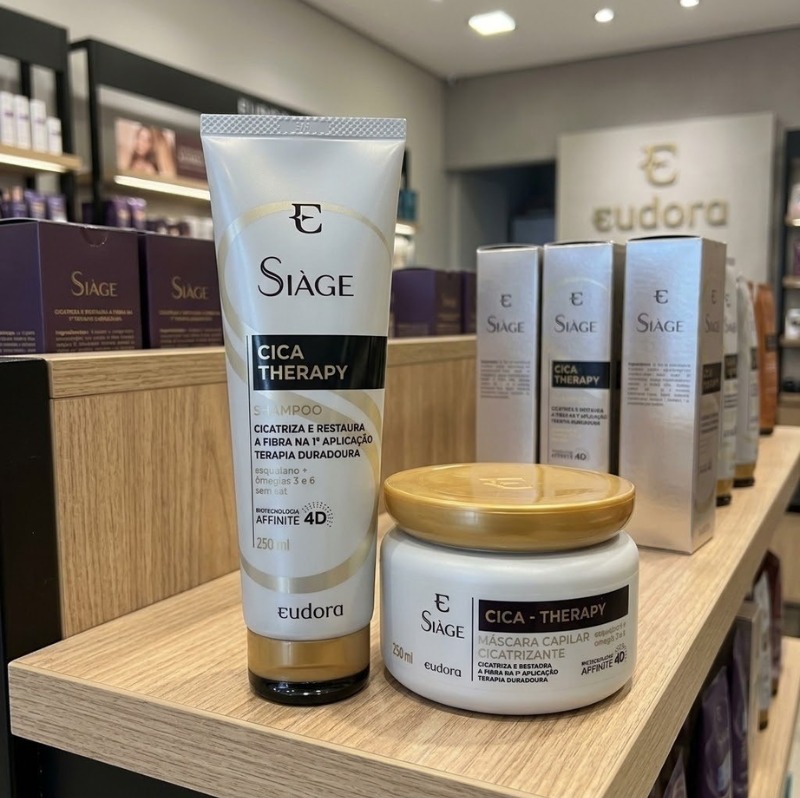 Eudora Shampoo e Máscara Capilar Siàge Cica-Therapy