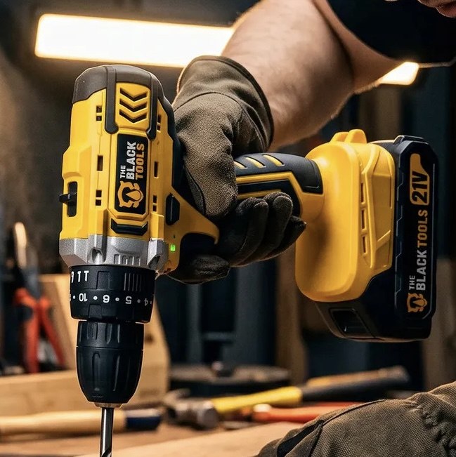 Furadeira e Parafusadeira de Impacto TB-21PKX 21V 3/8 2 Baterias com Maleta e Acessórios