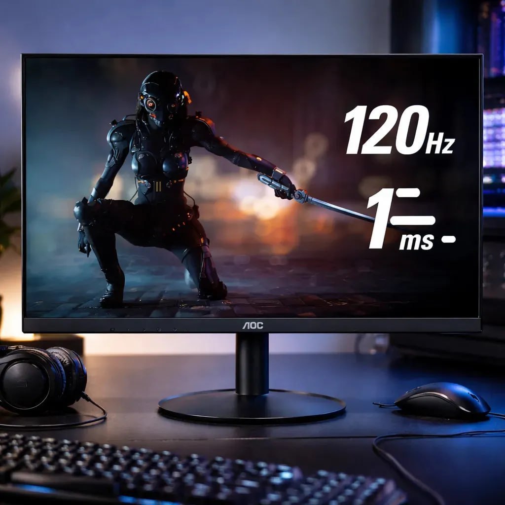 Monitor Gamer AOC Série B30 21.5'' Full HD 120Hz 1ms (22B30HM/23) Preto
