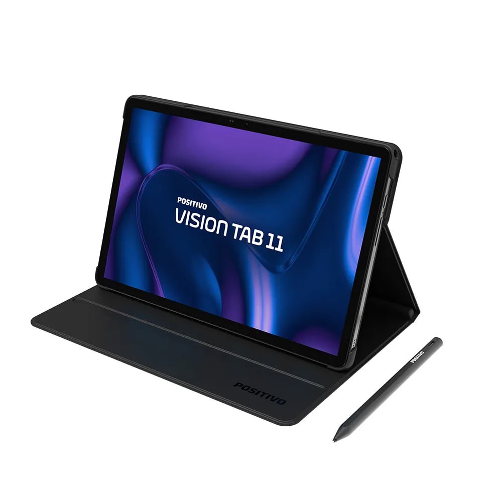 Positivo Vision Tab 11 - 128GB 4G - Caneta e Capa - Preto