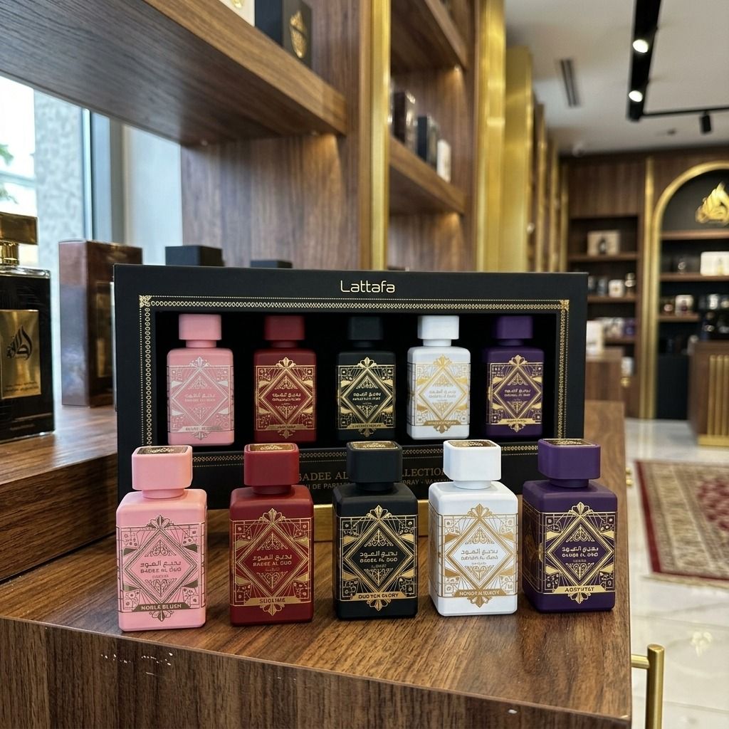 Kit Perfume Árabe Lattafa Badee Al Oud Collection 5x5ml EDP Original Unissex