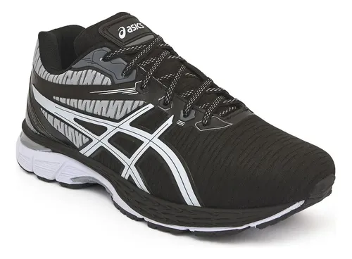 Tênis Asics Academia Corrida Caminhada Macio Treino Preto Cinza 40 BR