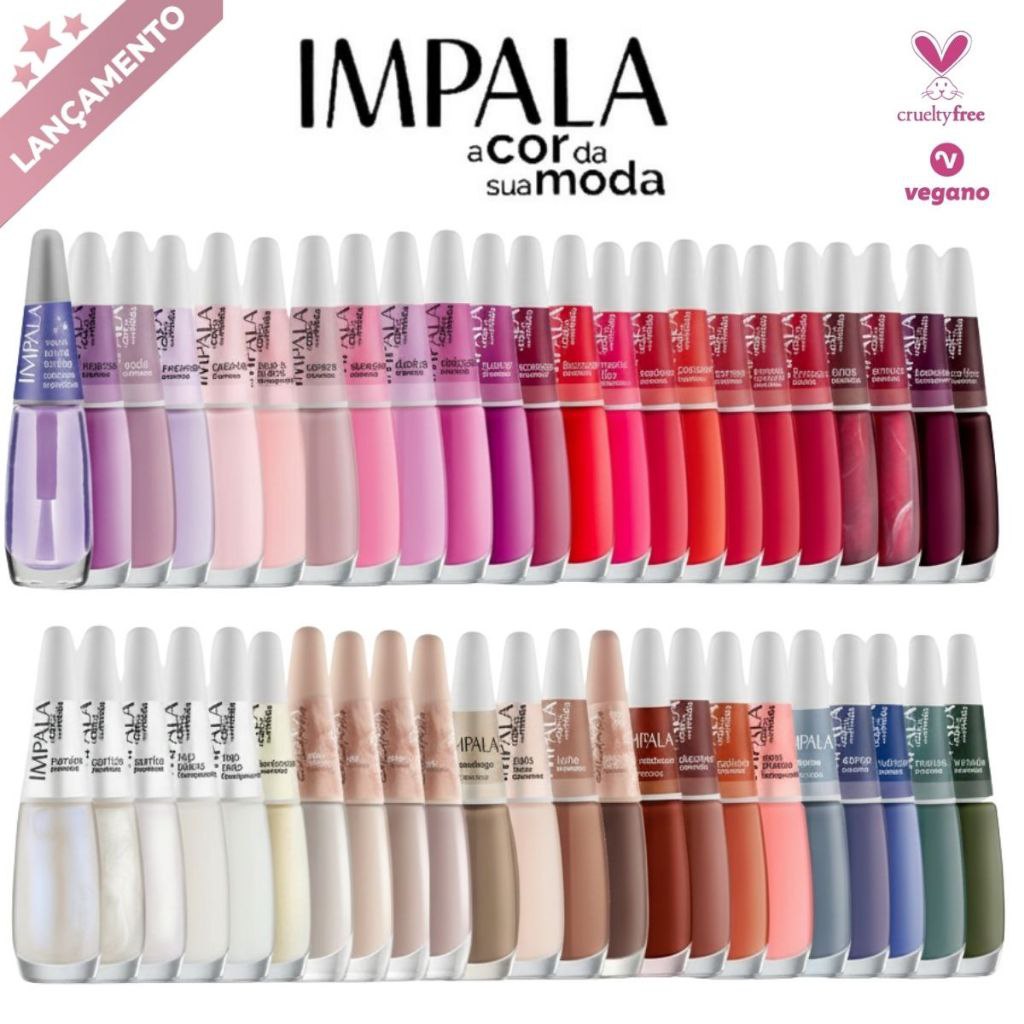 Kit 30 Esmaltes Impala Cores Sortidas Sem Repetição