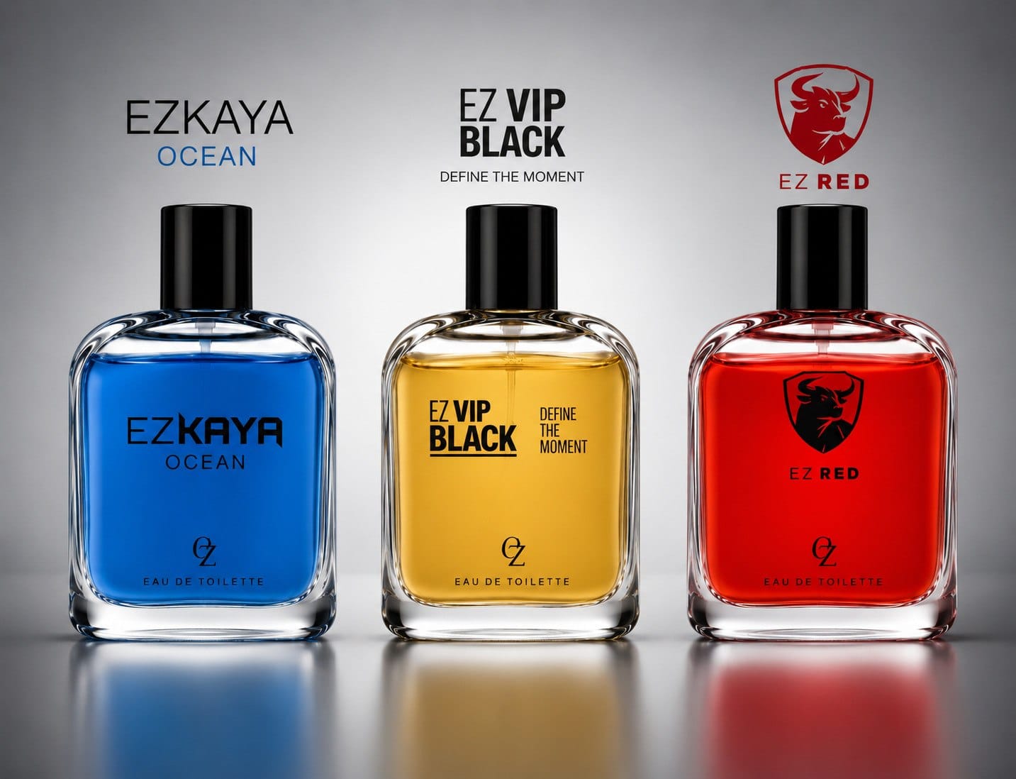 Kit Perfume Masculino Ez Kaya, Vip Black e Ez Red 100ml