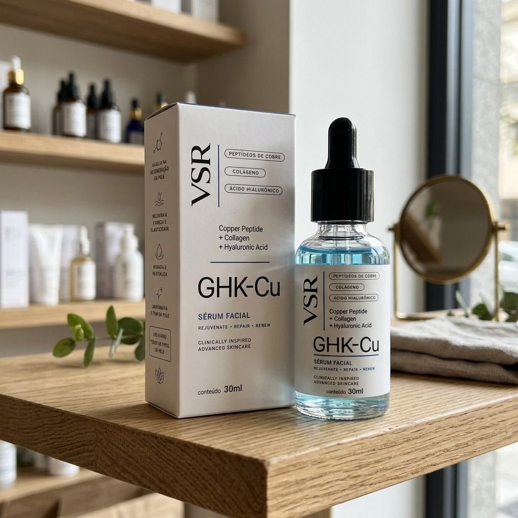 Sérum Facial Anti-idade GHK-Cu Peptídeo Cobre 30ml VSR