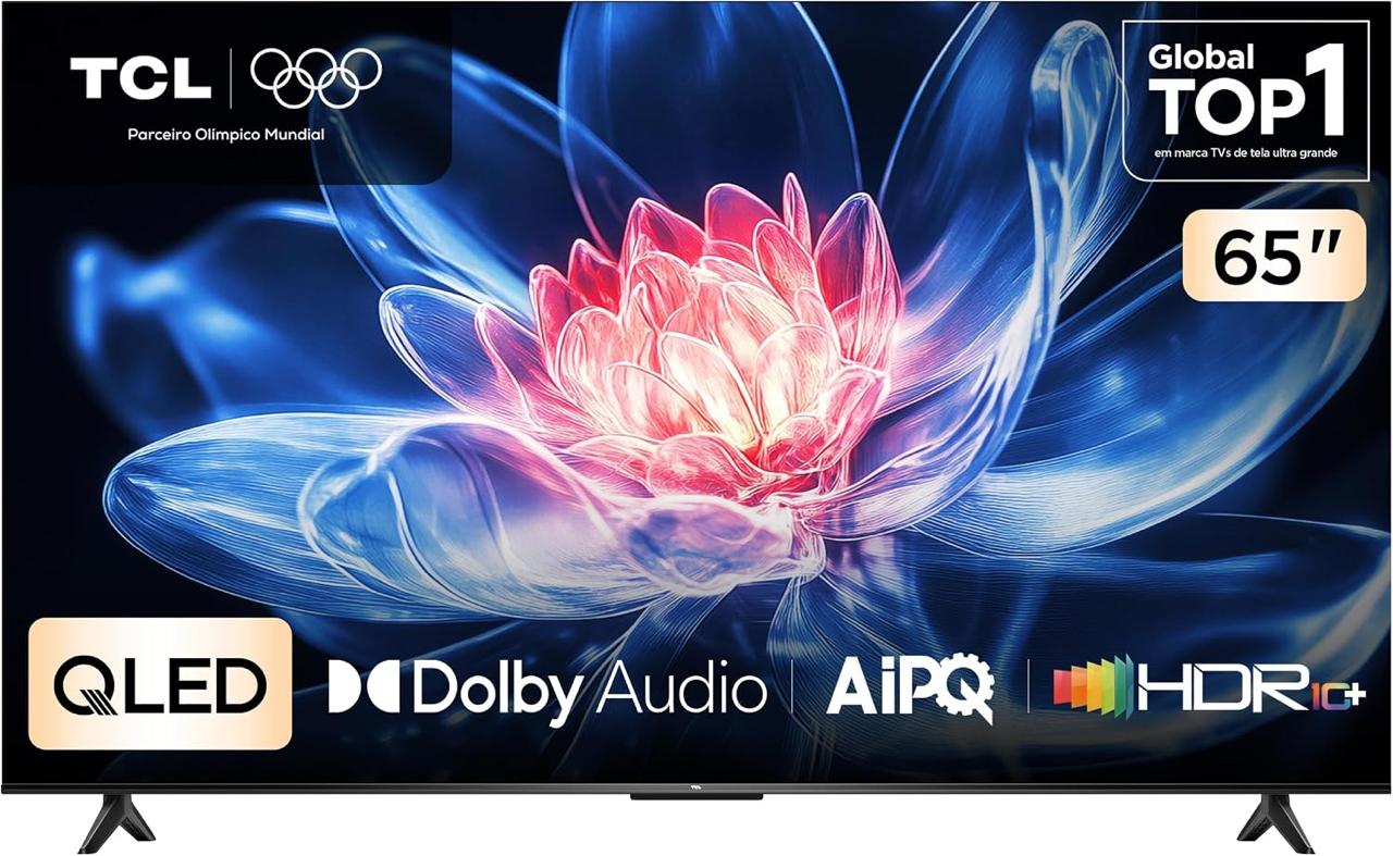 Smart TV TCL 65" QLED 4K T6C Google TV