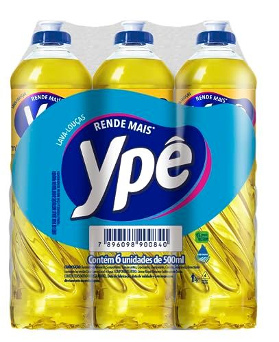 Detergente Neutro Ypê 500ml Pack com 6 Unidades