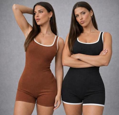 Macaquinho Feminino Fitness Anrruga Modelador com Compressão
