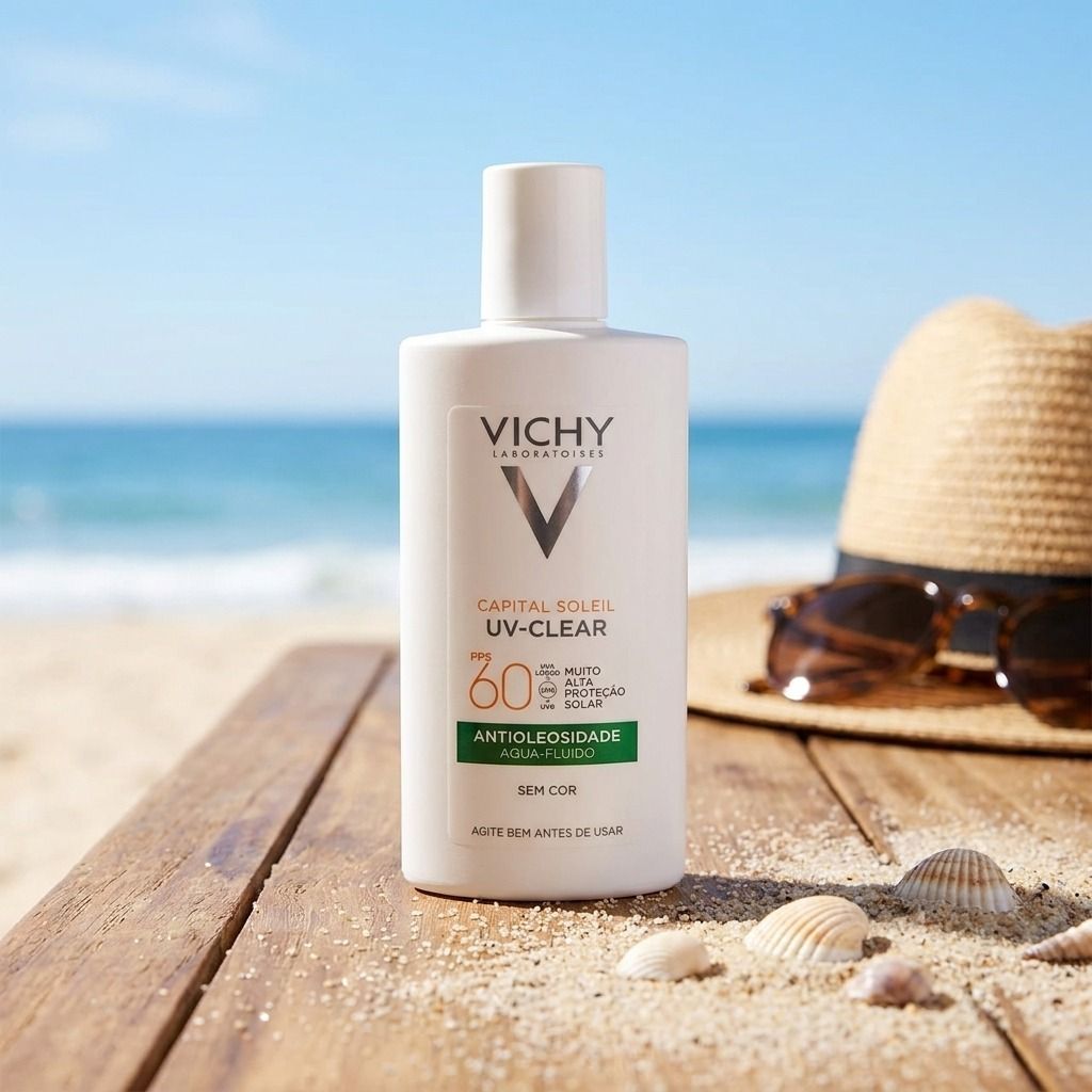 Protetor Solar Facial Sem Cor Antioleosidade FPS 60 Capital Soleil UV-Clear Vichy 40g