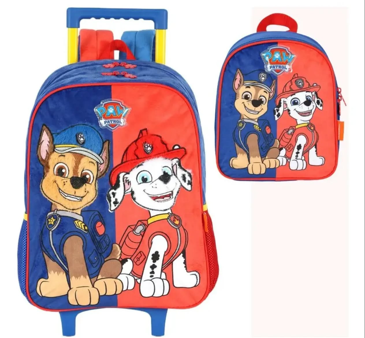 Kit Mochila de Rodinhas Patrulha com Lancheira e Pelúcia IC42032PA