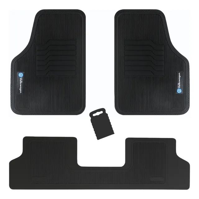 Kit Jogo Tapete Automotivo de Borracha Volkswagen com Lixeira 3 Peças Gol G4 2006 a 2013