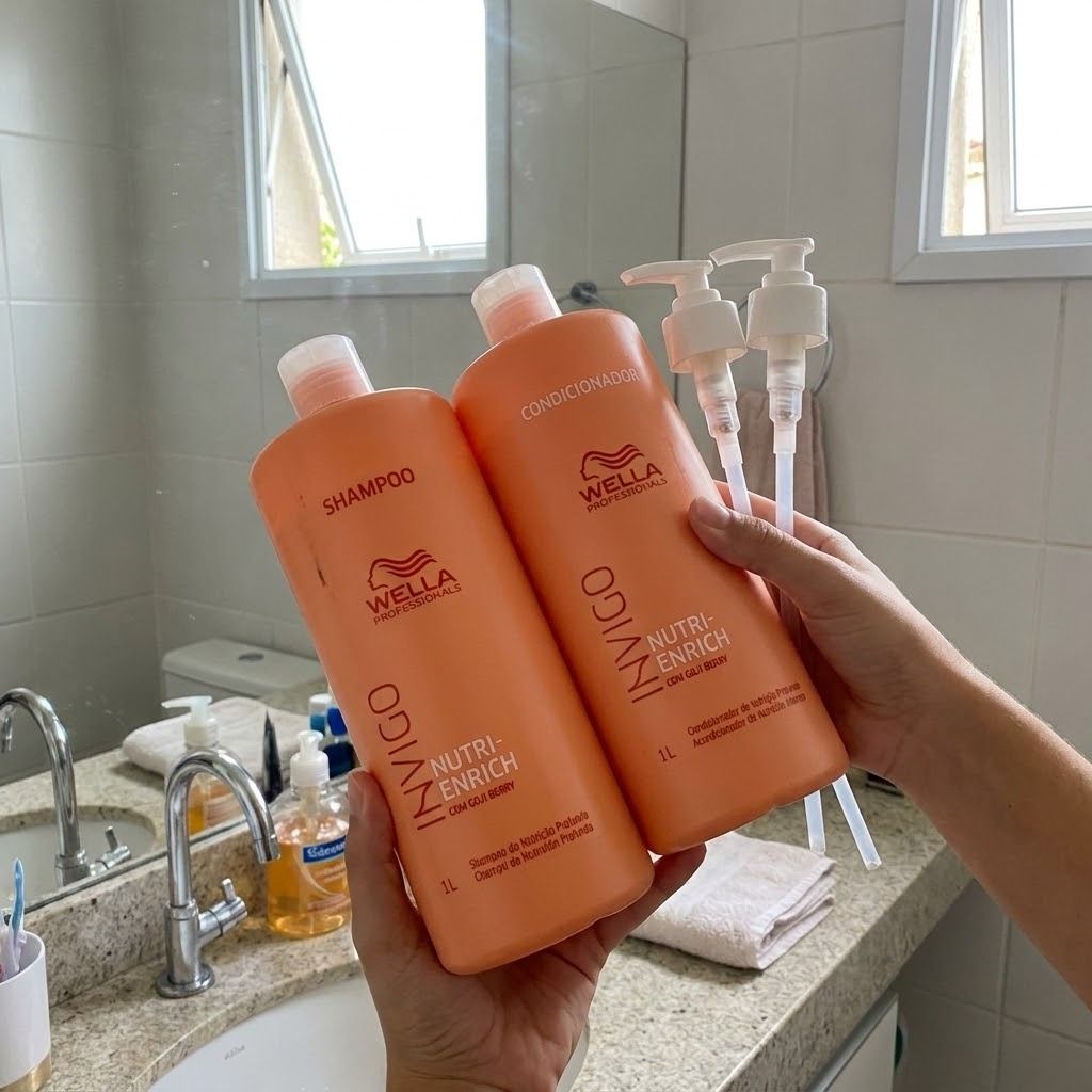 Kit Wella Invigo Nutri-Enrich Shampoo 1L + Condicionador 1L