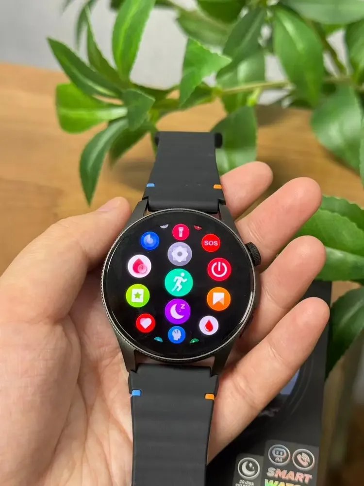 Basike 143 IA Relógio Smartwatch Redondo com GPS, ChatGPT e Assistente de Voz