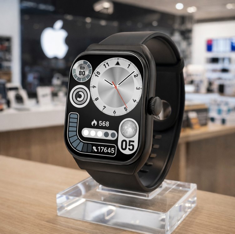 PEJE ZW01 Max Smartwatch Masculino à Prova d'Água 1ATM, 2.01" Tela Quadrada Full Touch, Compatível com iOS e Android, Bateria de 7-10 Dias, Relógio Inteligente com Chamadas Bluetooth.