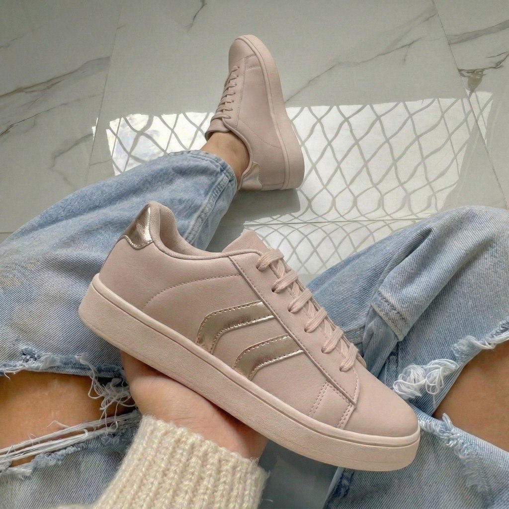 Tênis Feminino Casual Social Tradicional Básico Liso Confortável