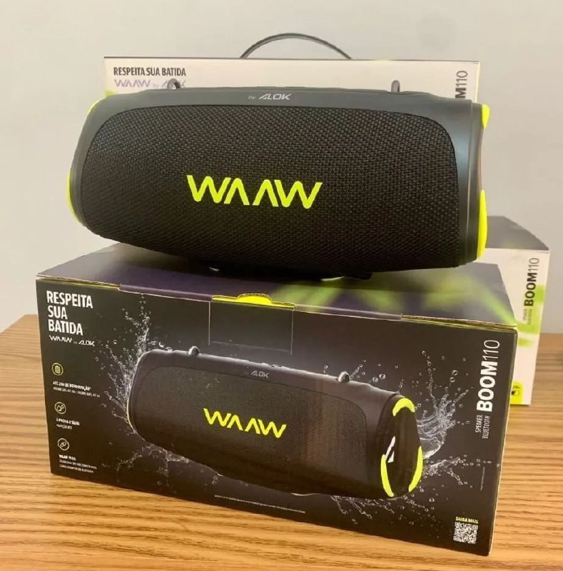 WAAW by ALOK Caixa de Som Bluetooth BOOM Boombox 40W