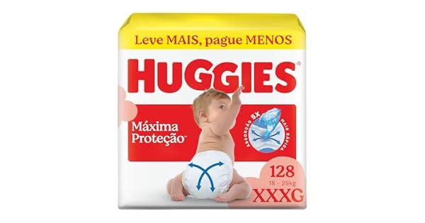 Fralda Huggies Xtra-Flex XXXG 128 Unidades