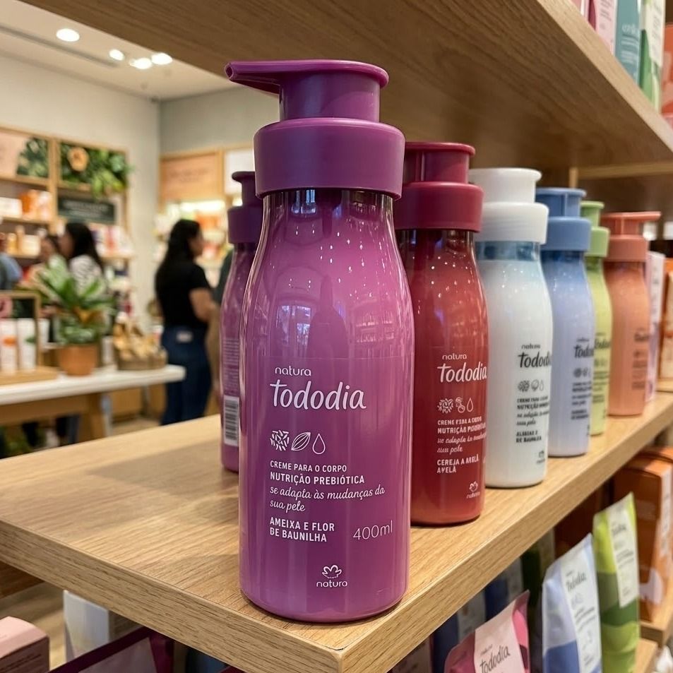 Creme Hidratante Corporal Natura Todo Dia 400 ml Fragrância Ameixa e Flor de Baunilha