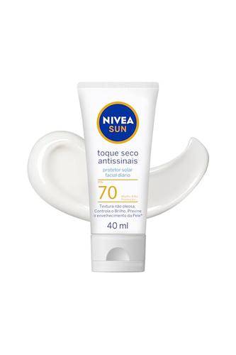 NIVEA SUN Protetor Solar Facial Toque Seco Antissinais FPS 70 40ml