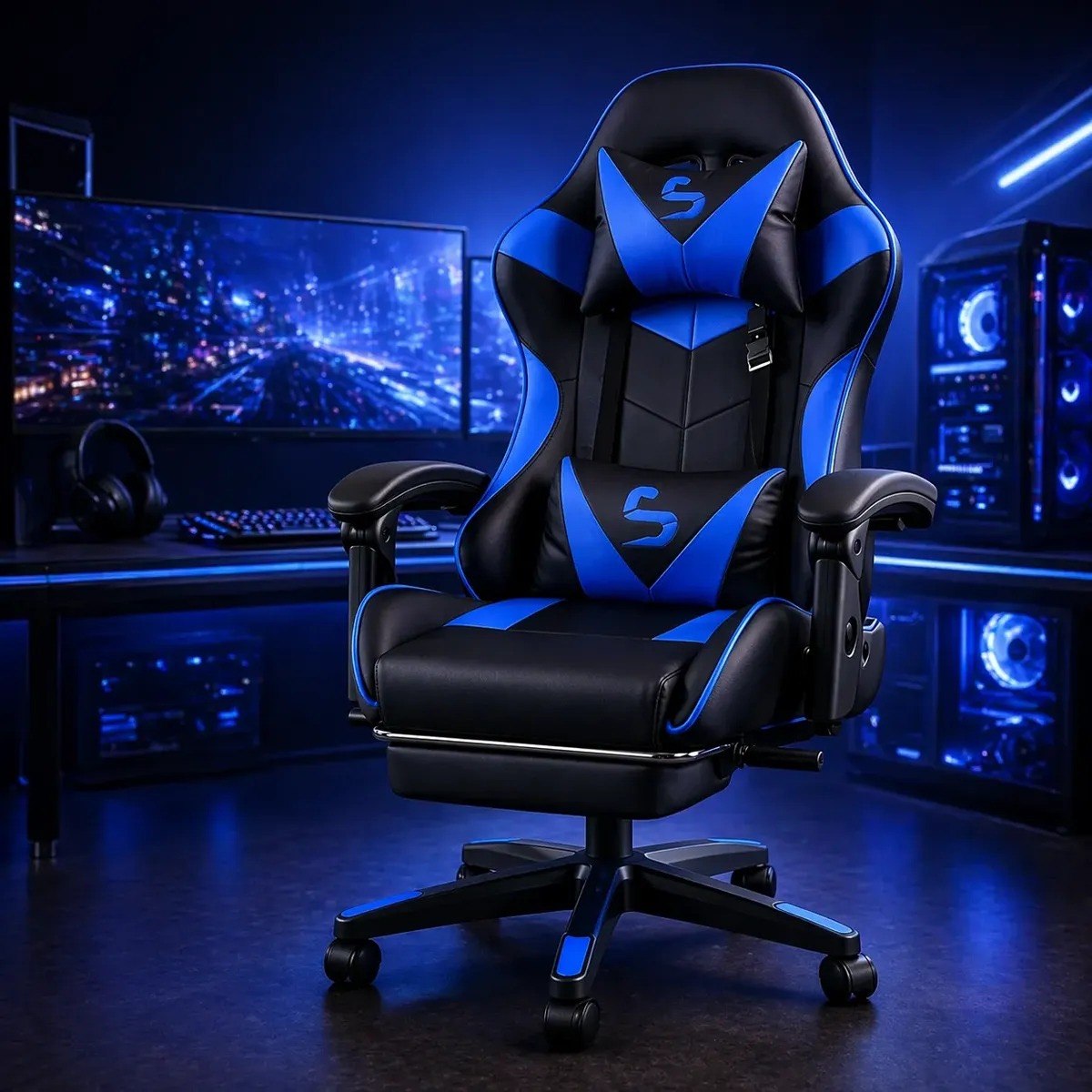 Cadeira Gamer Escritório Ergonômica Confortável Reclinável