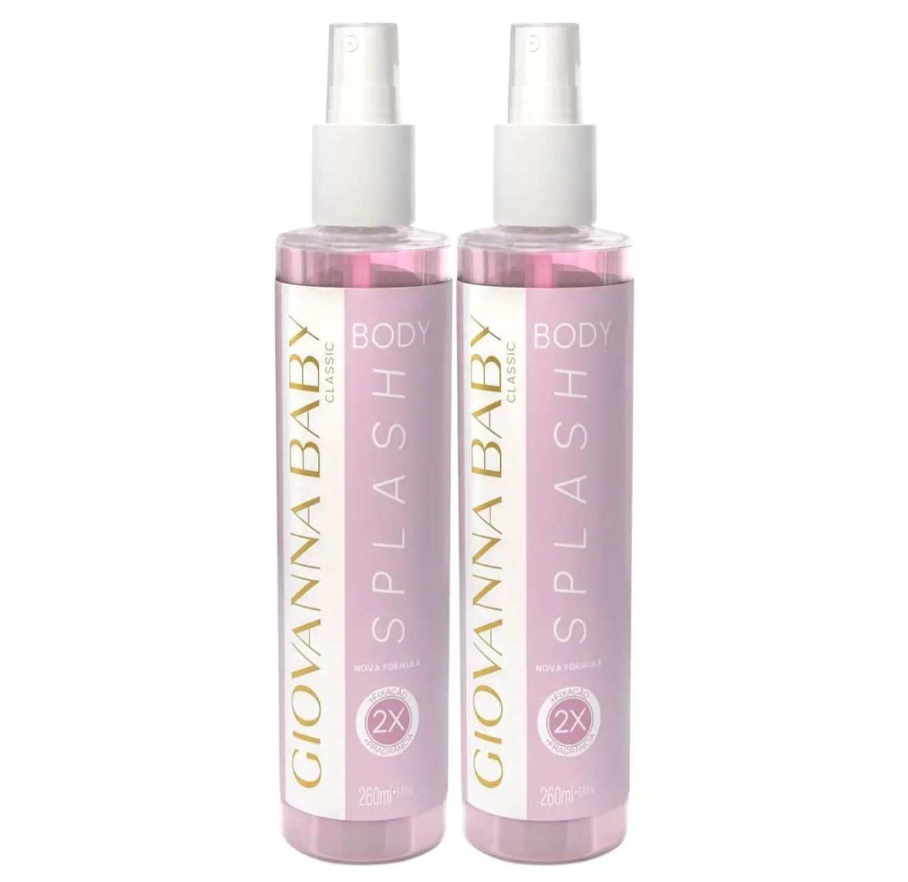 Kit com 2 Body Splash Classic 260ml Giovanna Baby