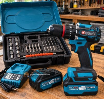 Parafusadeira e Furadeira de Impacto 60V Bivolt