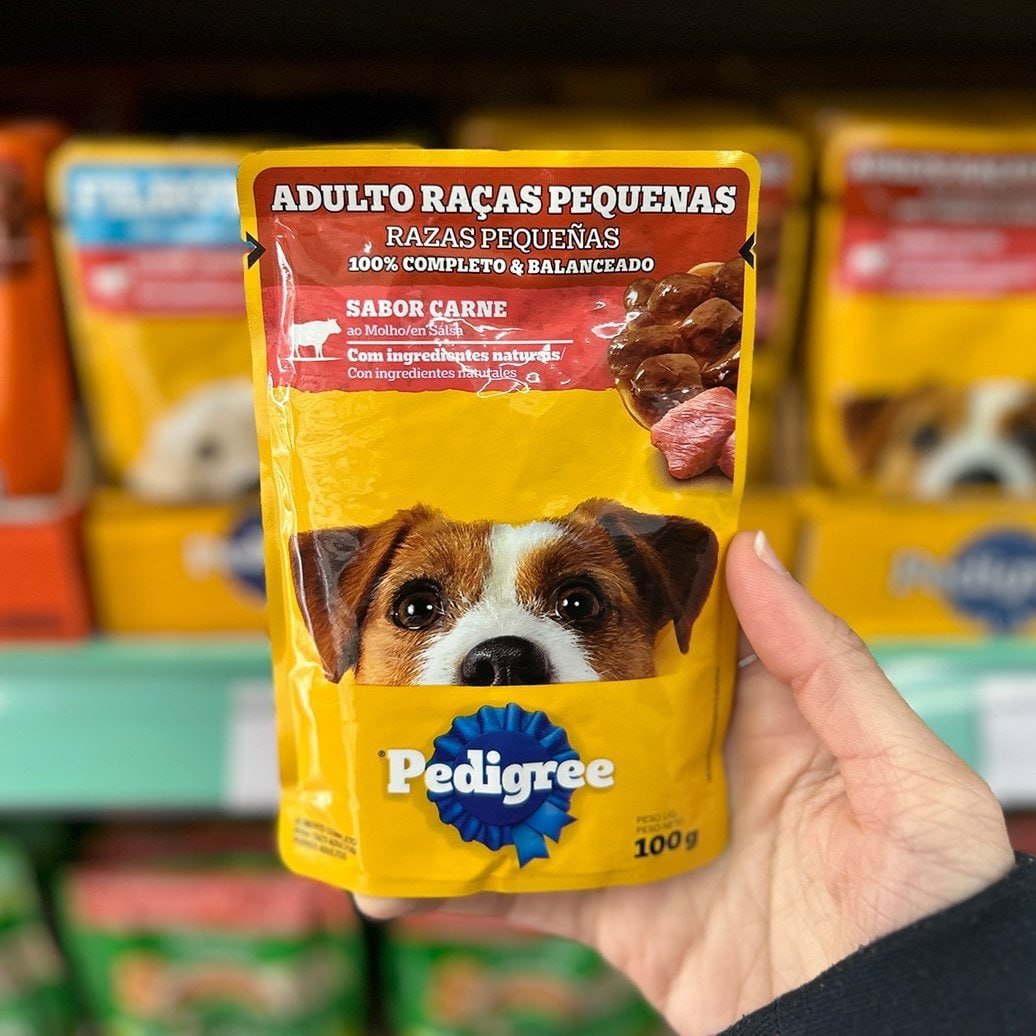 Pack Ração Úmida Pedigree Sachê Cordeiro ao Molho - 18 unidades