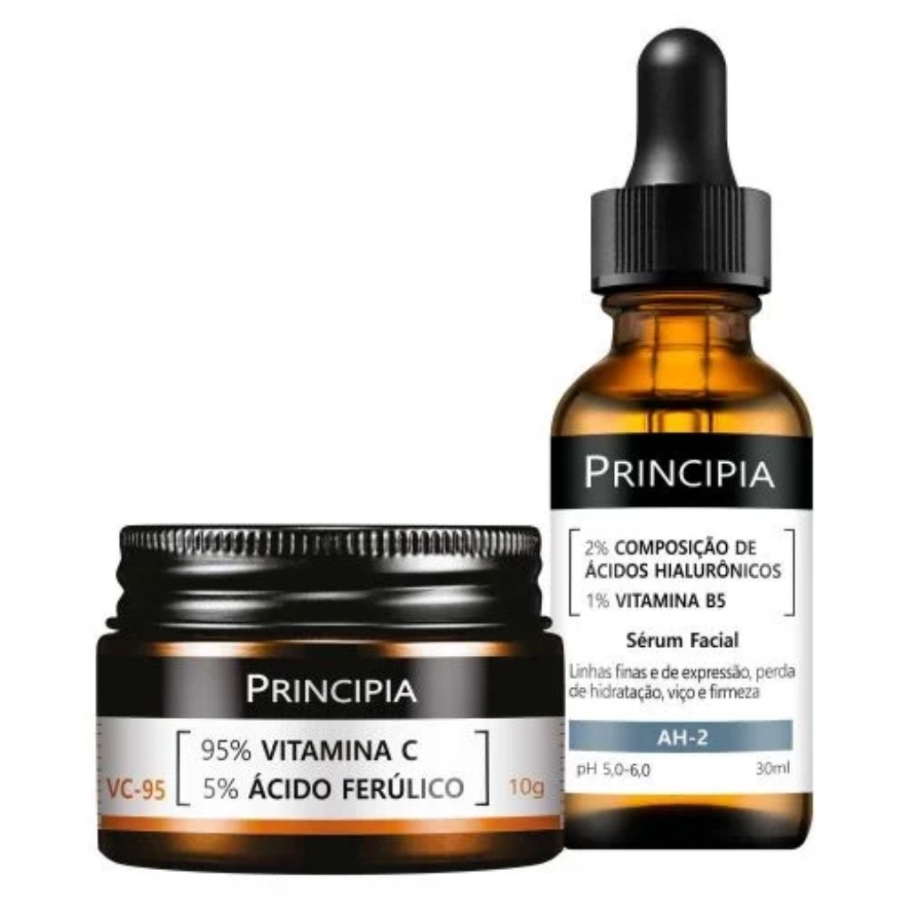 Principia Kit Pele Luminosa Uso Diurno com Vitamina VC-95 + Sérum Ácidos Hialurônicos AH-2