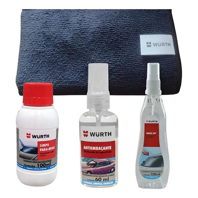 Kit Antiembaçante Limpa Parabrisa Water Off + Pano Wurth