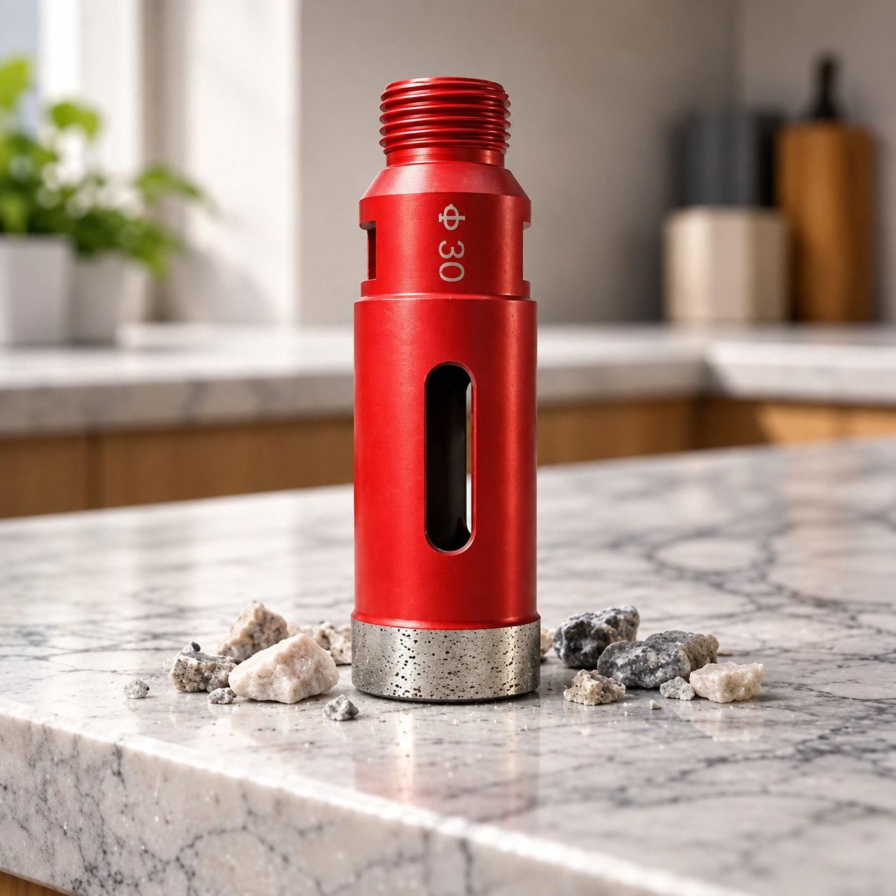 Broca Serra Copo Diamantada 30mm Rosca M14 para Mármore e Granito