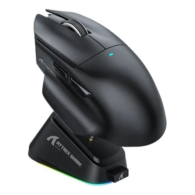 Mouse Gamer Sem Fio Attack Shark V6 25000dpi Black