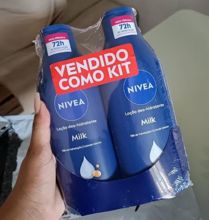 NIVEA Kit Loção Hidratante Milk Pele Seca a Extrasseca 400ml 2 unidades