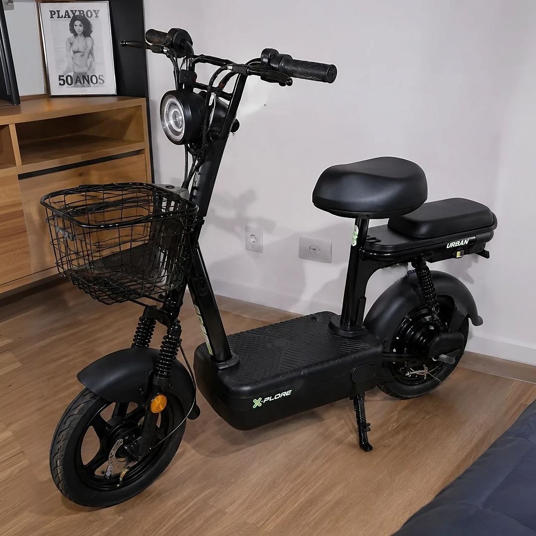 Bicicleta Scooter Elétrica Xplore 48V 12Ah 500W Sem CNH Preto