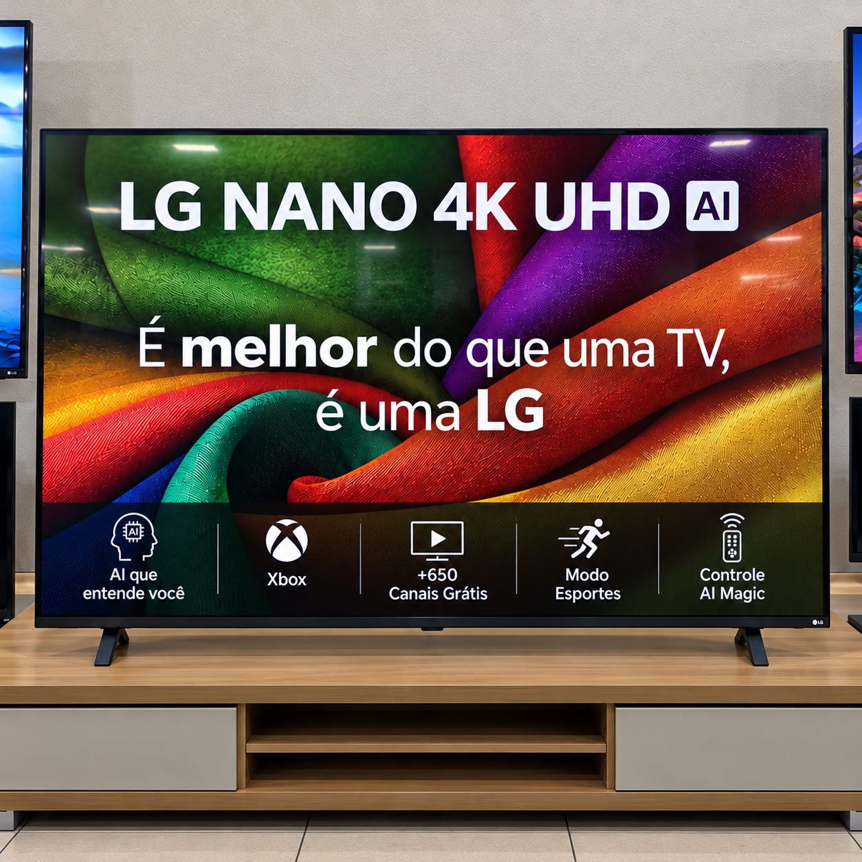 Smart TV 4K 85" LG NANO UHD AI NU855 2026 - 85NU855BPSA