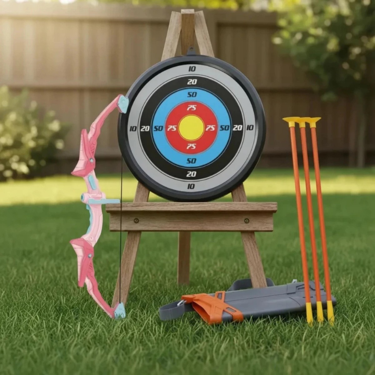 Brinquedo Arco e Flecha Infantil Radical com Luz Alvo e Flechas