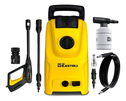 Lavadora de Alta Pressão Portátil Turbo 1400W 1500PSI Amarela The Black Tools
