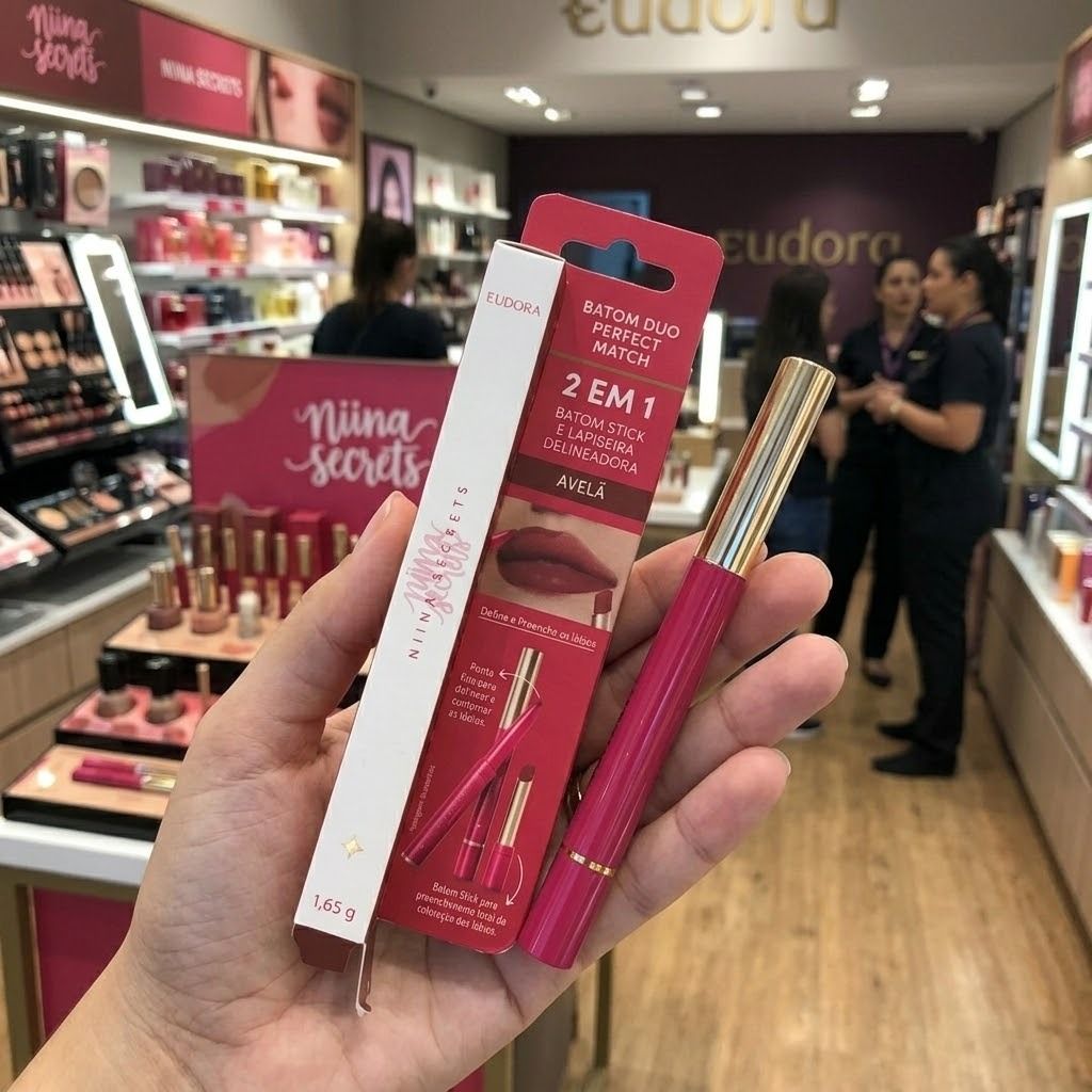 Niina Secrets Perfect Match Batom Duo Avelã 1,65g