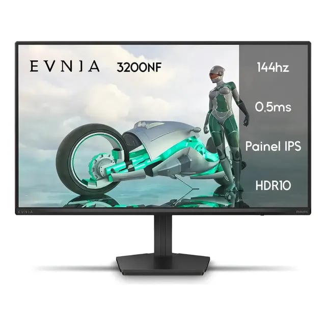 Monitor Gamer Phillips 24 Evnia IPS 144Hz 0,5ms Wide Full HD Preto