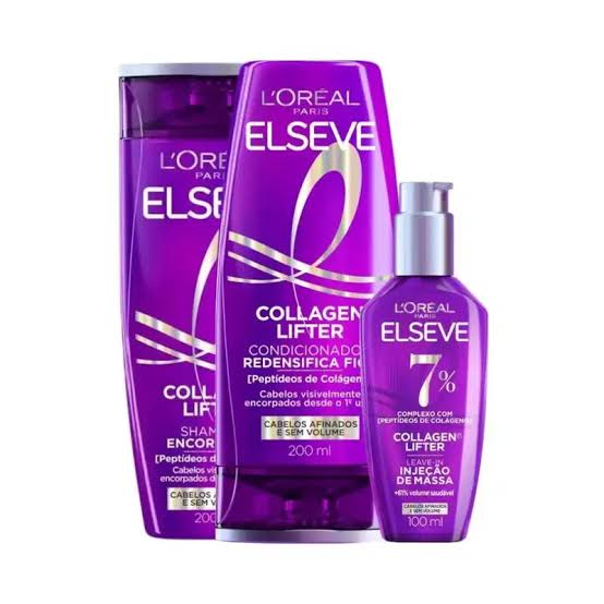 Kit Elseve Collagen Lifter Shampoo, Condicionador e Sérum